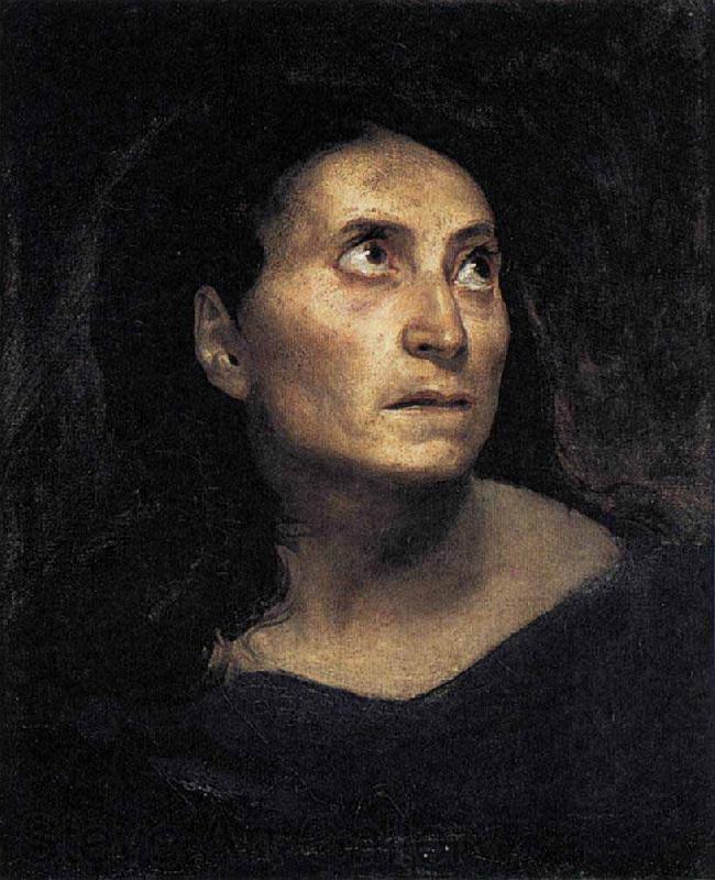 Eugene Delacroix Head of a Woman Germany oil painting art